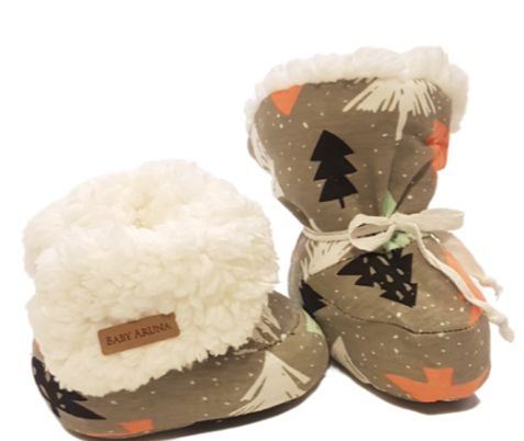 PANTUFA BABY SHERPA SEM SOLA - FLORESTA