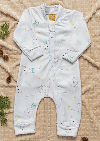 MACACÃO BEBÊ SOFT MANGA LONGA - COELHO