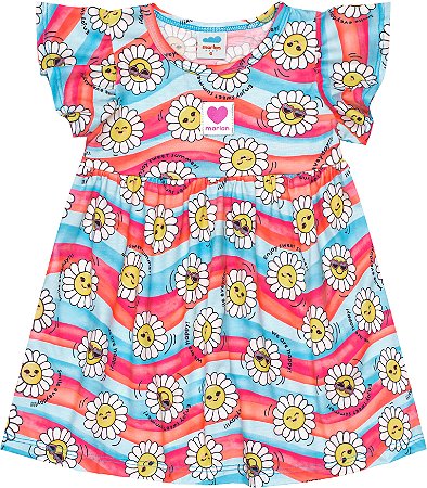 VESTIDO MALHA MARGARIDAS