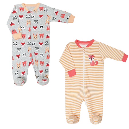 Kit com 2 Peças Macacão Animaizinhos
