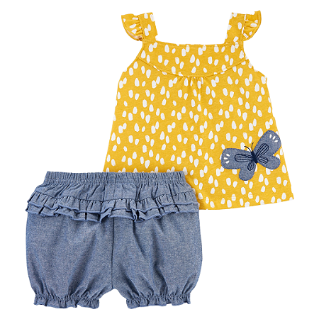 Kit com 2 Peças Blusinha e Shorts
