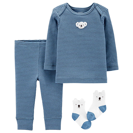 Kit 3 Peças Camiseta Manga Longa e Calça