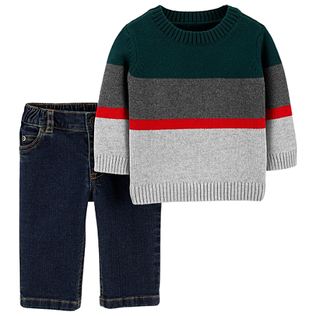 Kit 2 Peças Camisa Manga Longa e Calça