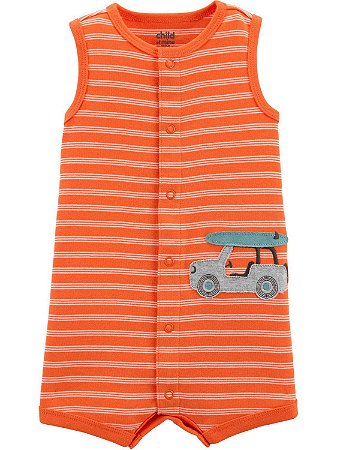Romper Laranja Carrinho