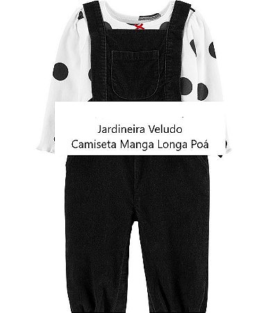 Jardineira Fleece com camiseta
