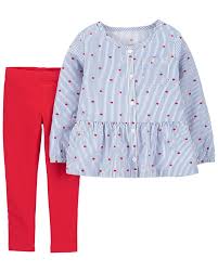 Kit com 2 Peças Camisa Coração e Calça
