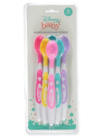 kit com 6 colheres de silicone minnie mouse