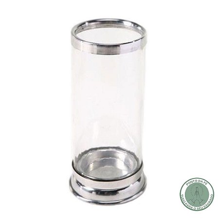 Castiçal Copo de Vela 7 dias - Alumínio e Vidro