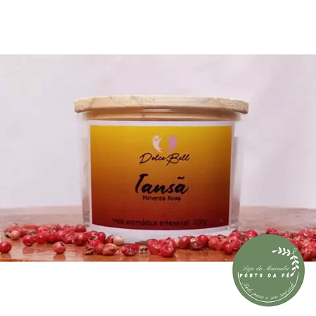 VELA AROMÁTICA 100G - IANSÃ - PIMENTA ROSA