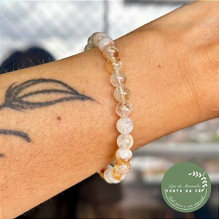 Pulseira -Citrino -Prosperidade e Alegria