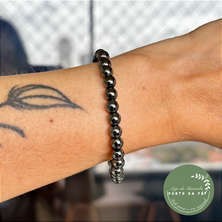 Pulseira - Hematita - Força, proteção e aterramento