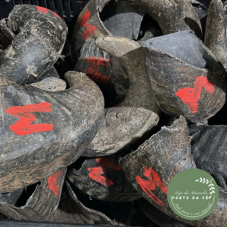 Chifre de Boi Natural Rústico - Tamanho M