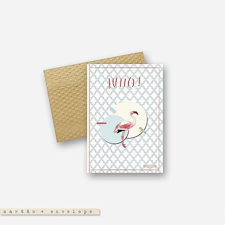 CARTÃO ENVELOPE - Flamingo #1