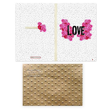 CARTÃO ENVELOPE - Love floral