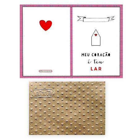 Cartão Envelope - Meu Coração é o teu lar