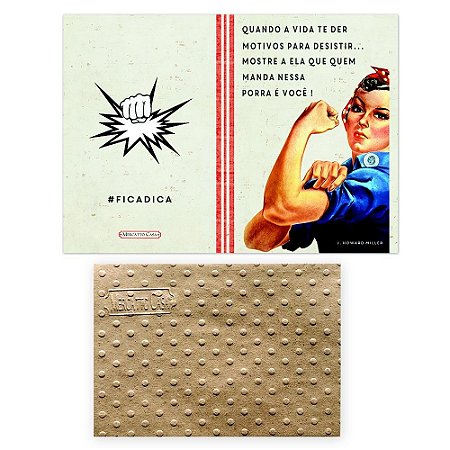 Cartão Envelope - quando a vida - womam power