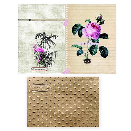 Cartão Envelope - Rosa Frágil Flamingo