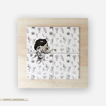 Quadro Azuleicha Allegra -  Botânica