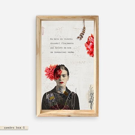 QUADRO BOX – FRIDA KAHLO #1 NO MEIO DO INVERNO