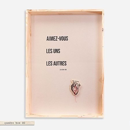 Quadro Box Canvas GG - Aimez -Vous Les Uns Les Autres
