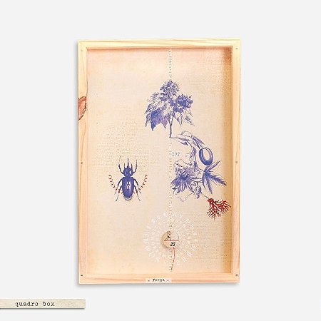 QUADRO BOX COLAGEM – BOTÂNICA ESCARAVELHO