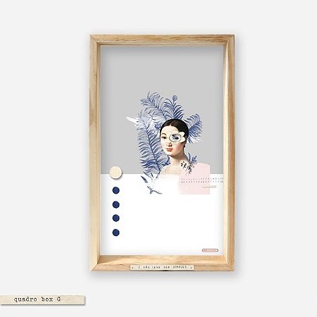 QUADRO BOX COLAGEM - É TÃO LEVE