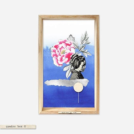 QUADRO BOX COLAGEM – GUEIXA – DENTRO DE MIM