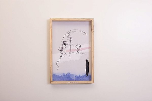 QUADRO BOX COLAGEM – PERFIL AZUL – SOMETIMES FRAGILE, SOMETIMES STRONG