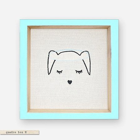 QUADRO BOX M – CACHORRO TURQUESA