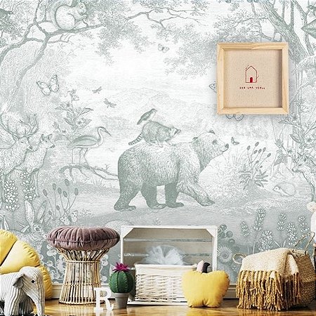 Quadro Box M Bordado - Era uma vez...