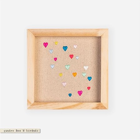 Quadro Box M Bordado - Love Love