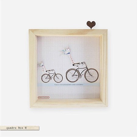 Quadro Caixa Colagem M - Bicicleta Nada é tão contagioso