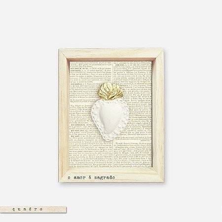 Quadro Caixa Pinus - O Amor É Sagrado