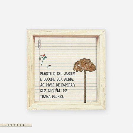 Quadro Caixa Pinus - Plante O Seu Jardim