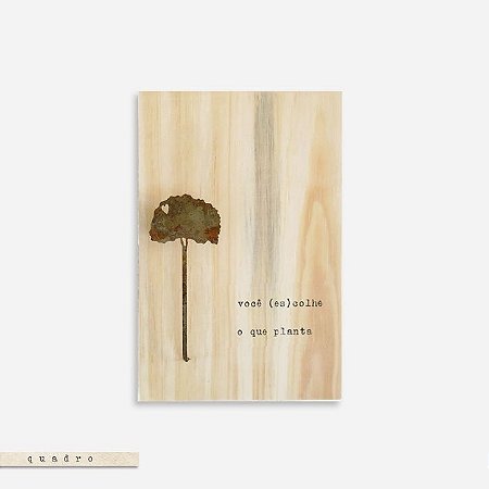 Quadro Pinus P - Você (es) colhe o que planta