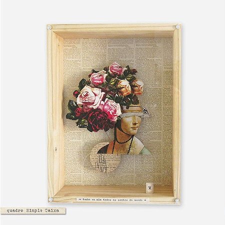 Quadro Simple Caixa G - Helena - Tenho em mim todos os sonhos do mundo