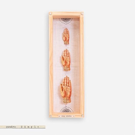 Quadro Simple Caixa M - Mãos - Many Stories