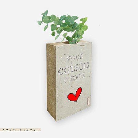 Vaso Bloco - você coisou o meu coração