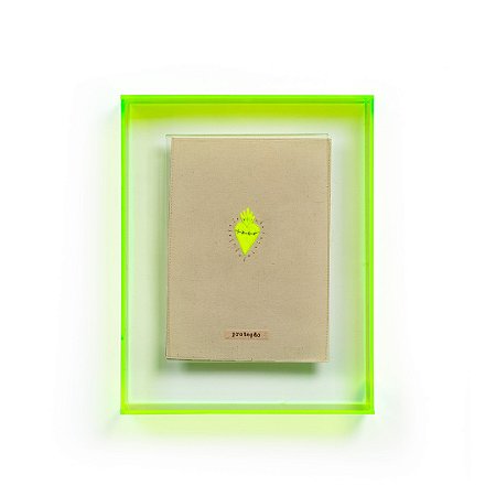 Quadro Caixa Acrilico Verde - Coração Proteção