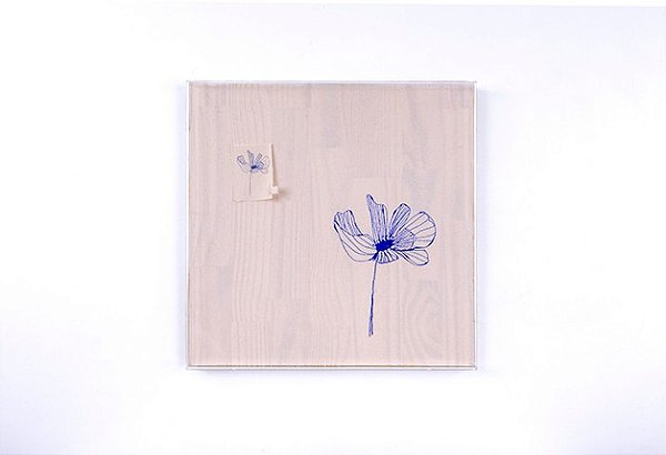 Quadro Galleria G - Bordado Bloom Azul