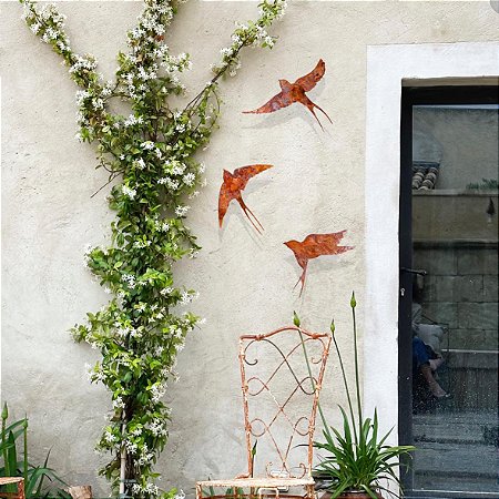 Escultura Andorinhas (Trio)