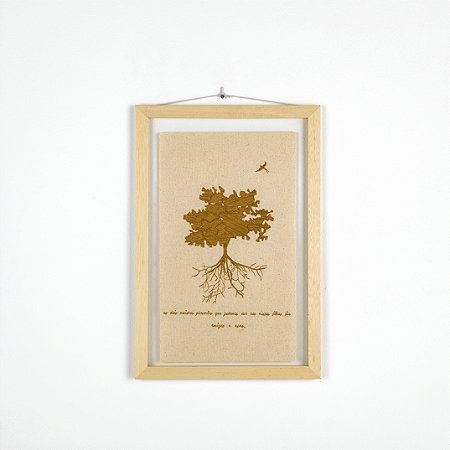 Quadro Moldura Acrílico Duplo Bordado - O fruto