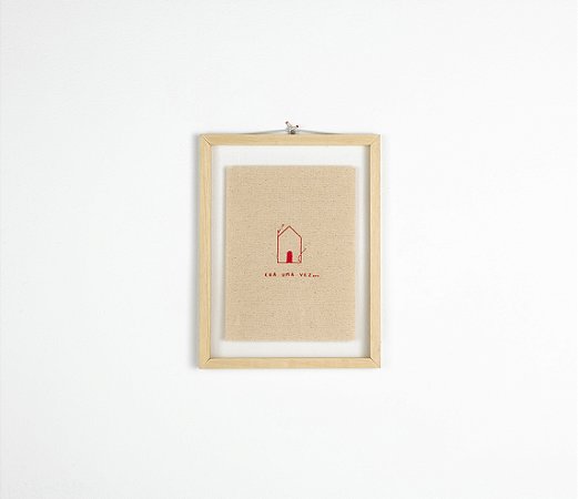 Quadro Moldura Acrílico Duplo Bordado - Era uma vez