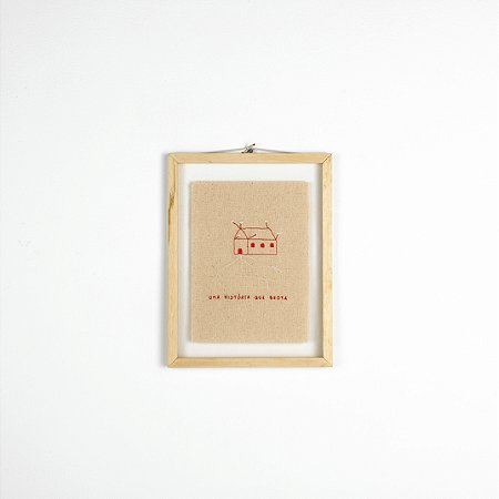 Quadro Moldura Acrílico Duplo Bordado - Uma história que brota