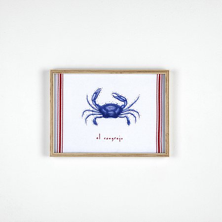 Quadro Box Galícia Bordado - Caranguejo