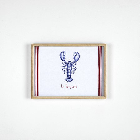 Quadro Box Galícia Bordado - Lagosta