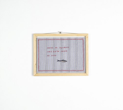 Quadro Moldura Acrílico Duplo Bordado - Peixe de Aquário