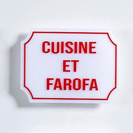 Placa Etiqueta Acrilica - Cuisine Et Farofa