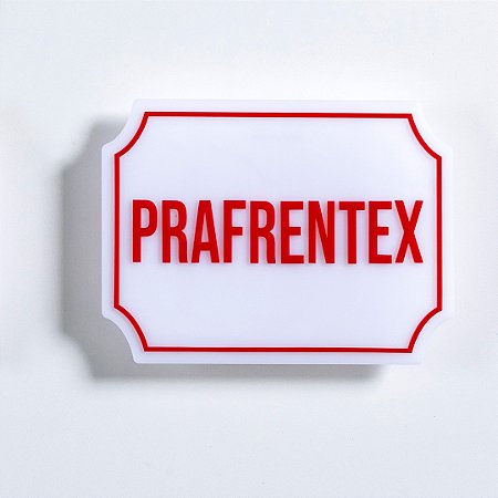Placa Etiqueta Acrilica - Prafrentex