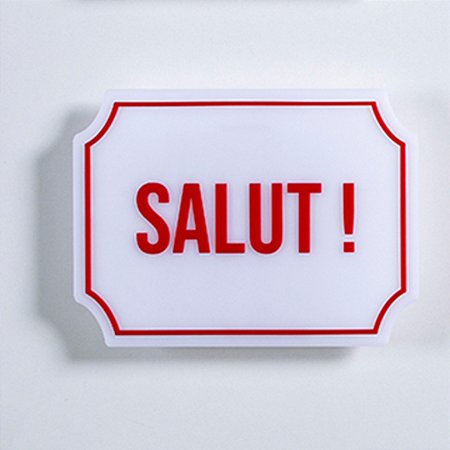 Placa Etiqueta Acrilica - Salut